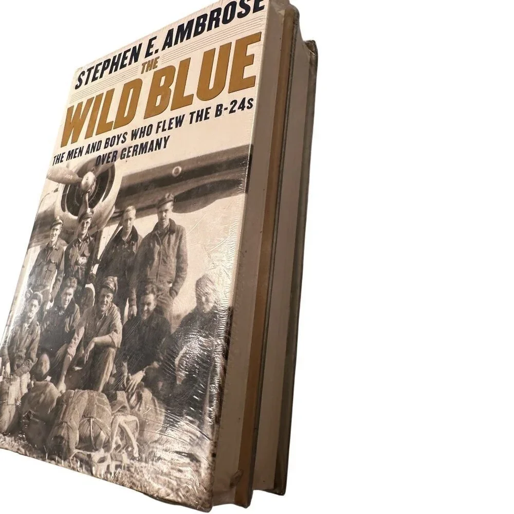 Stephen E Ambrose Book Wild Blue Man Who Flew Memphis Belle Memoir Hardcover Set